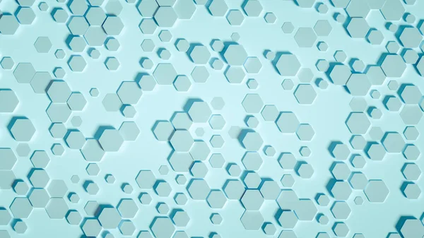 Geometri Hexagon Bakgrund Illustration Återgivning — Stockfoto