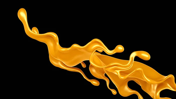 Caramel Splash Illustration Rendering — Stock Photo, Image