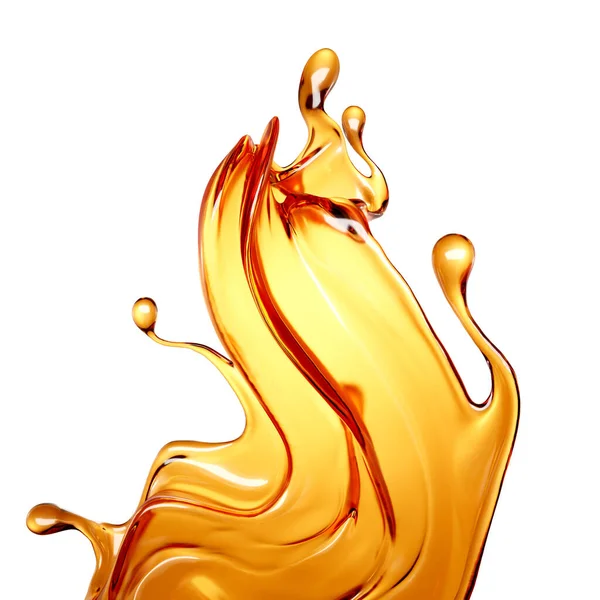 Sinaasappelsap Plons Illustratie Weergave — Stockfoto