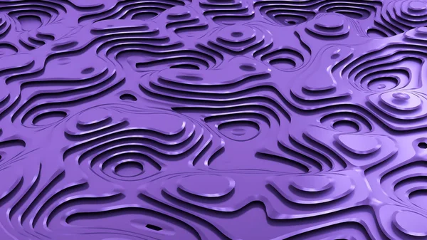 ラインと紫の金属の背景 3Dイラスト 3Dレンダリング — ストック写真