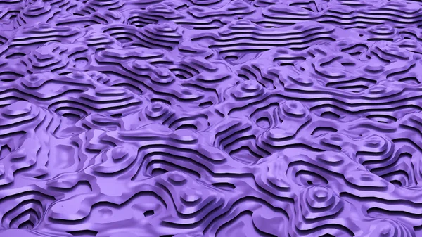 紫色金属背景与线条 3D说明 3D渲染 — 图库照片