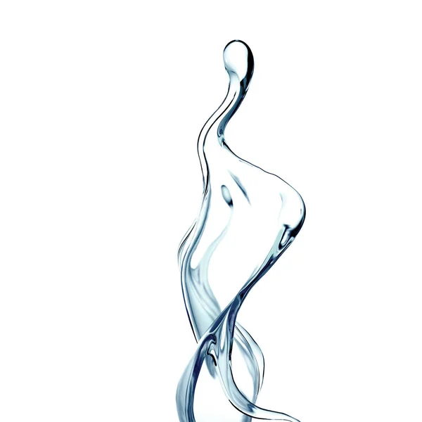 Liquide Bleu Clair Eau Illustration Rendu — Photo