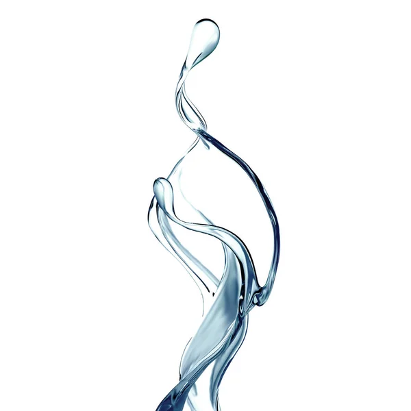 Liquide Bleu Clair Eau Illustration Rendu — Photo