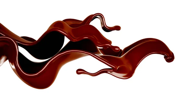 Сплеск Шоколаду Ілюстрація Візуалізація — стокове фото