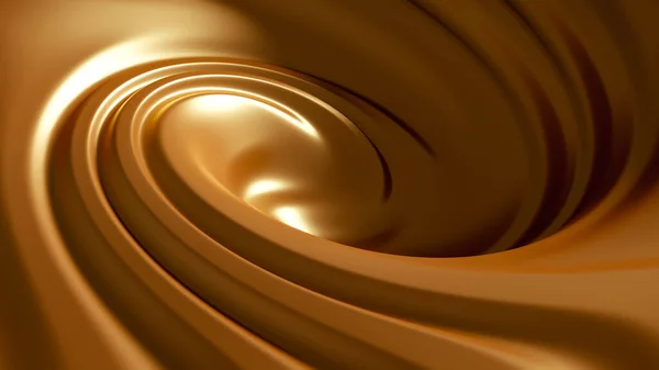 Spiral Splash Caramel Illustration Rendering — Stock Photo, Image