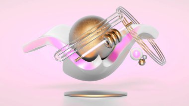 Güzel soyutlama arka plan minimalizmi. 3d illüstrasyon, 3d canlandırma.