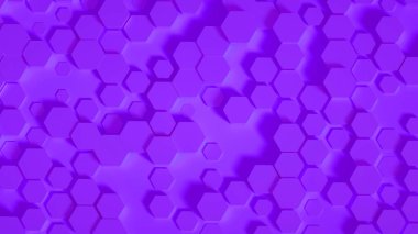 Geometri altıgen arkaplanı. 3d illüstrasyon, 3d canlandırma.