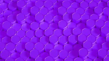 Geometri altıgen arkaplanı. 3d illüstrasyon, 3d canlandırma.