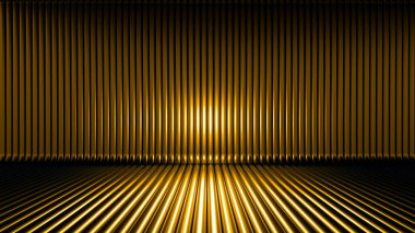 Lüks, zarif stüdyo kaidesi. 3d illüstrasyon, 3d canlandırma.