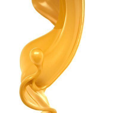 Karamel sıçraması. 3d illüstrasyon, 3d canlandırma.