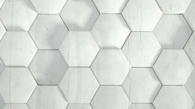 Geometri altıgen arkaplanı. 3d illüstrasyon, 3d canlandırma.