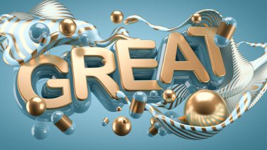 Büyük bir indirimin reklam afişi ve büyük indirimler. Soyut modern arka plan. 3d illüstrasyon