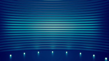 Lüks, zarif stüdyo kaidesi. 3d illüstrasyon, 3d canlandırma.