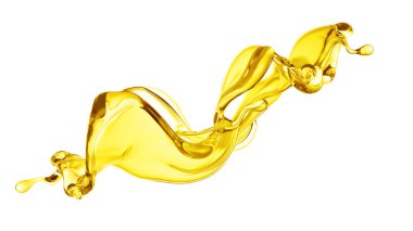 Splash oil 3d illüstrasyon, 3D görüntüleme.