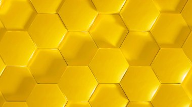 Geometri altıgen arkaplanı. 3d illüstrasyon, 3d canlandırma.