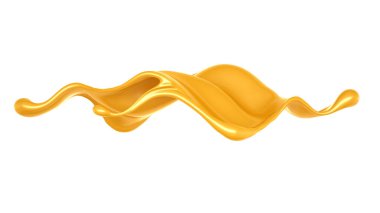 Karamel sıçraması. 3d illüstrasyon, 3d canlandırma.