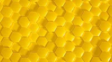 Geometri altıgen arkaplanı. 3d illüstrasyon, 3d canlandırma.