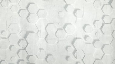 Geometri altıgen arkaplanı. 3d illüstrasyon, 3d canlandırma.