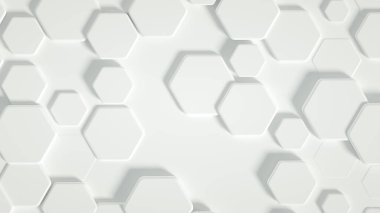 Geometri altıgen arkaplanı. 3d illüstrasyon, 3d canlandırma.