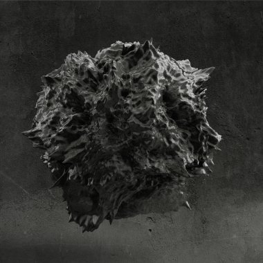 Siyah şekilli, dokulu bir arka plan. 3d illüstrasyon, 3d canlandırma.