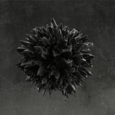 Siyah şekilli, dokulu bir arka plan. 3d illüstrasyon, 3d canlandırma.