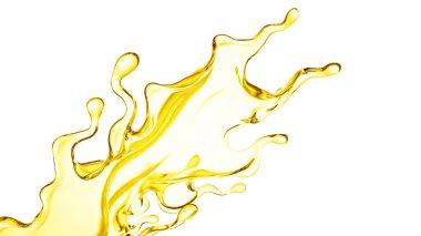 Splash oil 3d illüstrasyon, 3D görüntüleme.