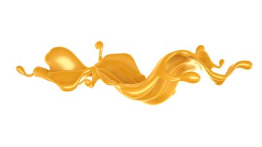 Karamel sıçraması. 3d illüstrasyon, 3d canlandırma.