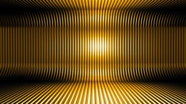 Lüks, zarif stüdyo kaidesi. 3d illüstrasyon, 3d canlandırma.