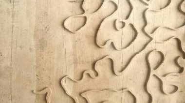 Tahtadan, taştan ya da diğer malzemeden yapılmış soyut dokular. 3d illüstrasyon, 3d canlandırma.