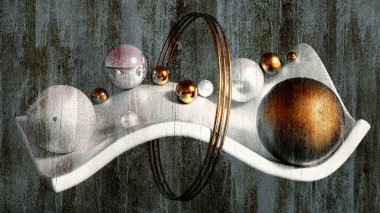 Güzel soyutlama arka plan minimalizmi. 3d illüstrasyon, 3d canlandırma.