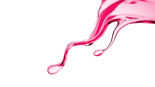 Всплеск Густой Розовой Жидкости Иллюстрация Рендеринг — стоковое фото