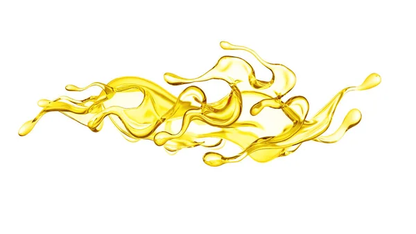 Splash Oil Illustration Rendering — Stock Photo, Image