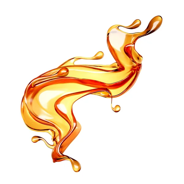 Orangensaft Spritzt Illustration Rendering — Stockfoto