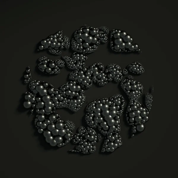 ボール 原子で美しい背景 3Dイラスト 3Dレンダリング — ストック写真