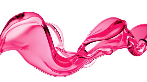 Una Spruzzata Liquido Rosa Denso Illustrazione Rendering — Foto Stock