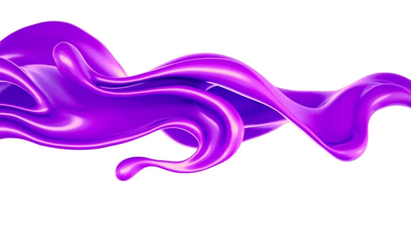 Splash Thick Purple Liquid Illustration Rendering — Stock Photo, Image