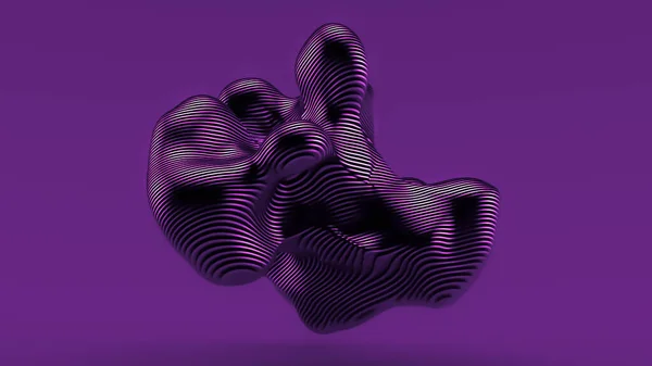 Purple shape object background. 3d illustration, 3d rendering.