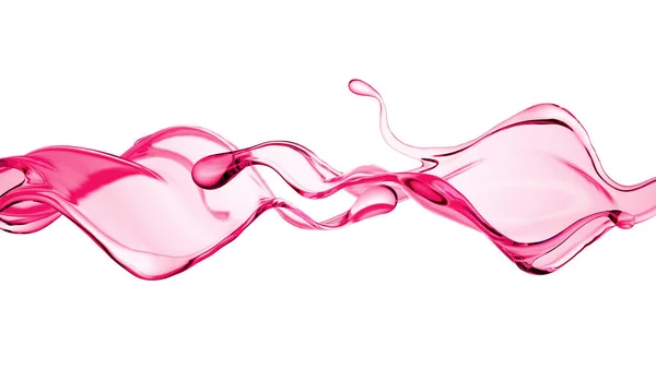 Una Spruzzata Liquido Rosa Denso Illustrazione Rendering — Foto Stock