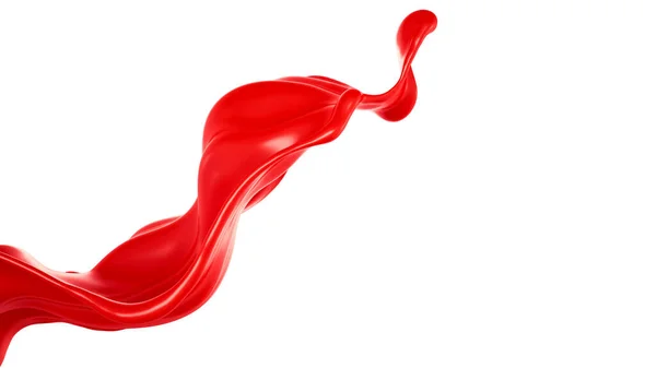 Una Spruzzata Liquido Rosso Denso Illustrazione Rendering — Foto Stock