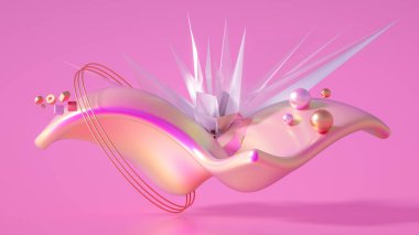 Güzel soyutlama arka plan minimalizmi. 3d illüstrasyon, 3d canlandırma.