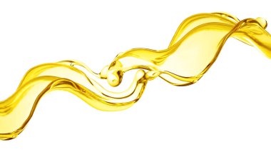 Splash oil 3d illüstrasyon, 3D görüntüleme.