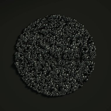 Toplarla, bilimle, molekülle, atomla güzel bir arka plan. 3d illüstrasyon, 3d canlandırma.