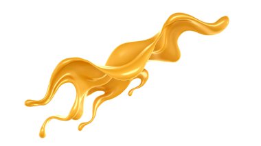 Karamel sıçraması. 3d illüstrasyon, 3d canlandırma.