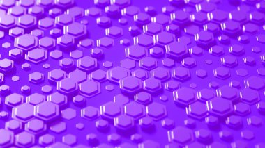 Geometri altıgen arkaplanı. 3d illüstrasyon, 3d canlandırma.