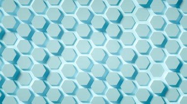 Geometri altıgen arkaplanı. 3d illüstrasyon, 3d canlandırma.