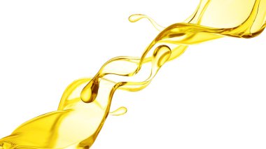 Splash oil 3d illüstrasyon, 3D görüntüleme.