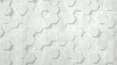 Geometri altıgen arkaplanı. 3d illüstrasyon, 3d canlandırma.