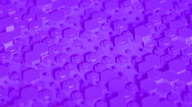 Geometri altıgen arkaplanı. 3d illüstrasyon, 3d canlandırma.