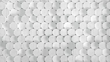 Geometri altıgen arkaplanı. 3d illüstrasyon, 3d canlandırma.