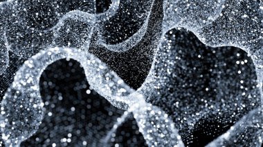 Lüks tatil simleri arka planı. 3d illüstrasyon, 3d canlandırma.